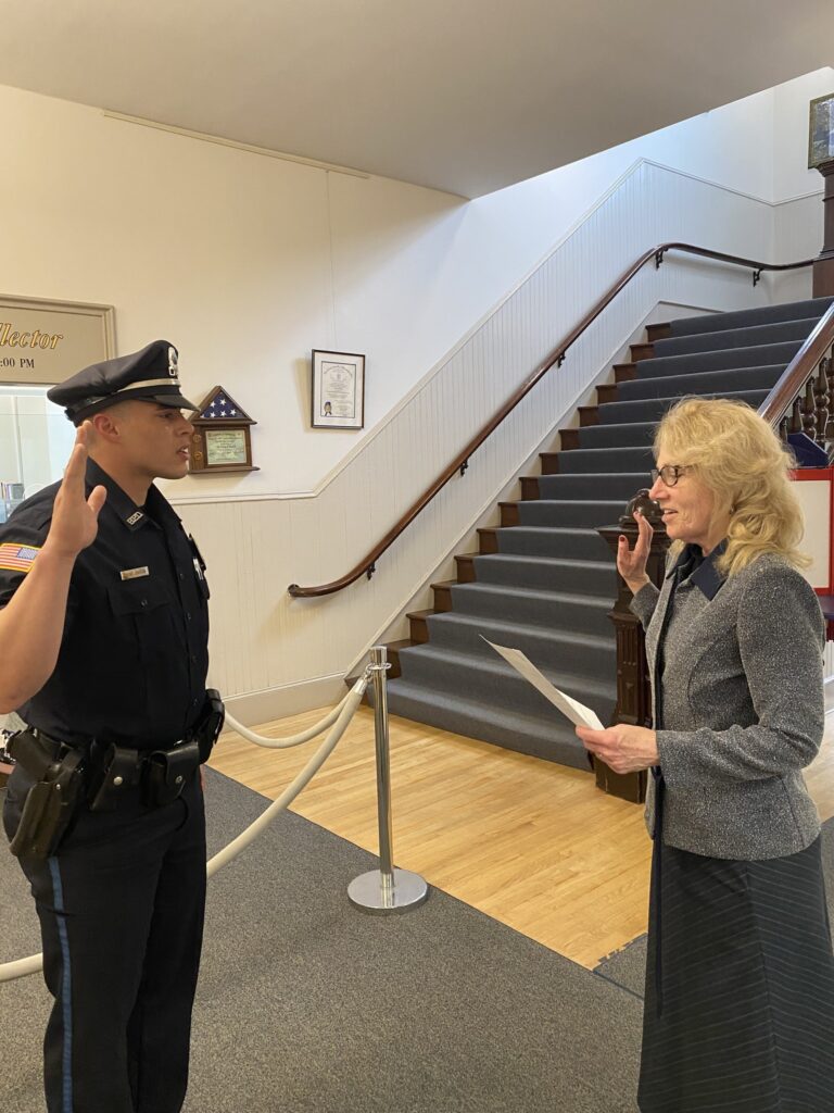 Ofc. Brandon Payne-Drouin swearing-in.