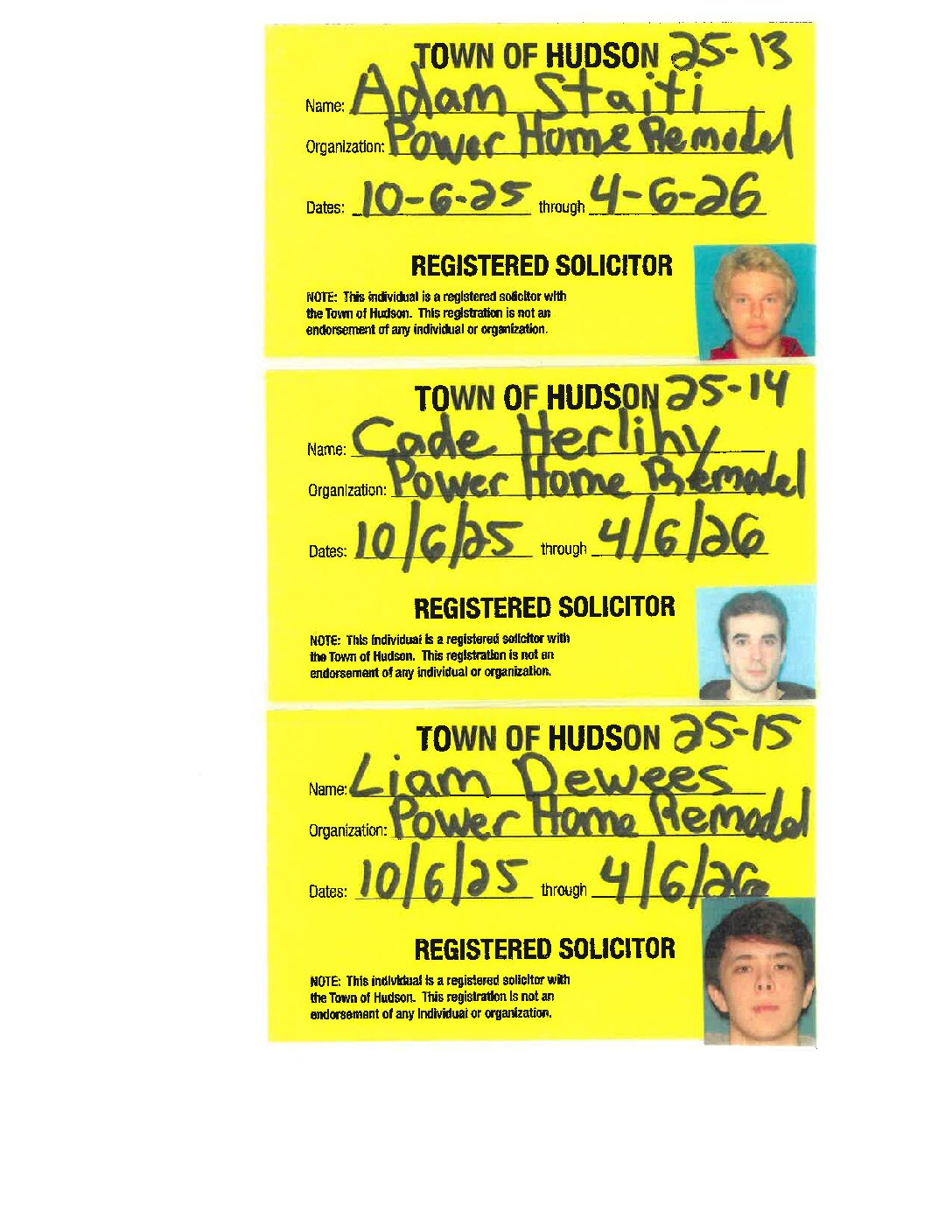 Evan Zoschak Solicitor Permit